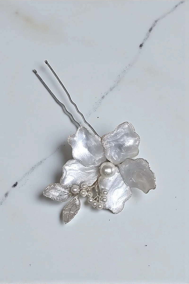 Pique chignon Sixtine - Bijou de mariée artisanal, création Provence