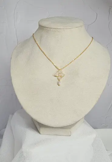 Collier Hanielle Chaîne - Bijou de mariée artisanal, création Provence